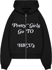 Black Zip Up Pretty Girls - Hoodie